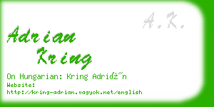 adrian kring business card